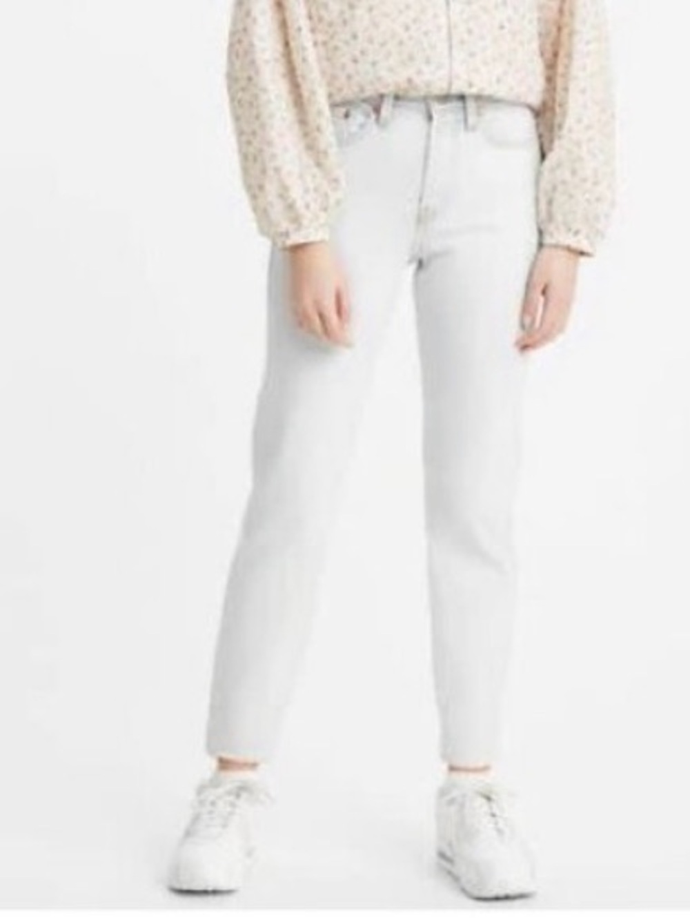 Levi's Wedgie Icon Fit Women's High-Rise Straight Jeans in Light White 26 Ankle